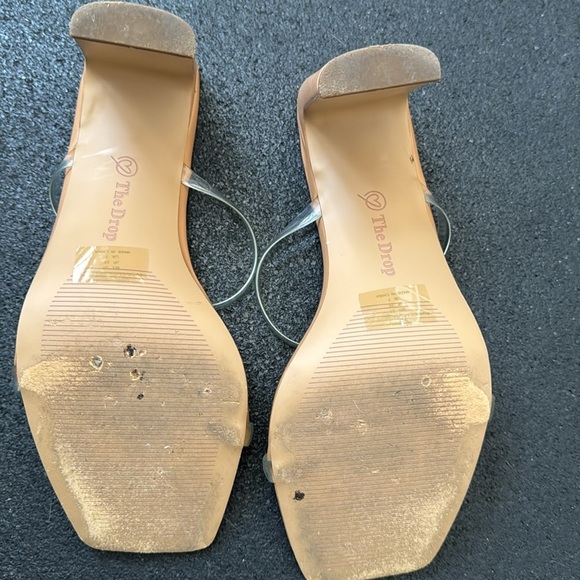 The Drop // Women’s Avery Square Toe Two Strapped High Heeled Sandal - Picture 9 of 9